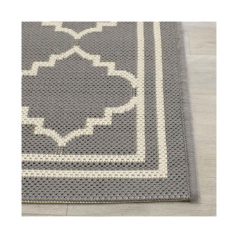 Courtyard Grey and Beige 2'3" x 6'7" Sisal Weave Runner Outdoor Area Rug