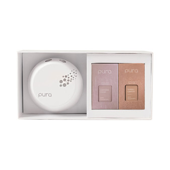 - Smart Home Fragrance Device Starter Set - Scent Diffuser for Homes, Bedrooms & Living Rooms - Includes Fragrance Aroma Diffuser & Two Fragrances - Lavender Fields and Vanilla Chiffron