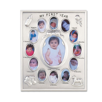 Silver Plated My First Year Picture Frame
