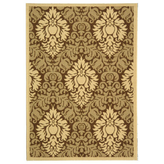 Courtyard Brown and Natural 2'7" x 5' Outdoor Area Rug
