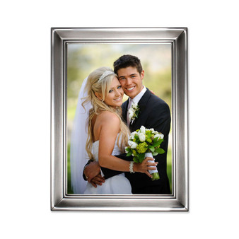 Brushed Pewter Metal Picture Frame - 5" x 7"