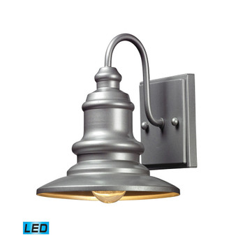 Marina 1 Light Outdoor Sconce in Matte Silver - LED Offering Up To 800 Lumens (60 Watt Equivalent)