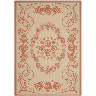 Courtyard Natural and Terra 2'7" x 5' Outdoor Area Rug