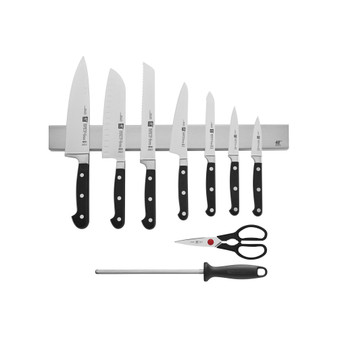 Professional S 10 Piece Knife Set with 17.5" Stainless Magnetic Knife Bar