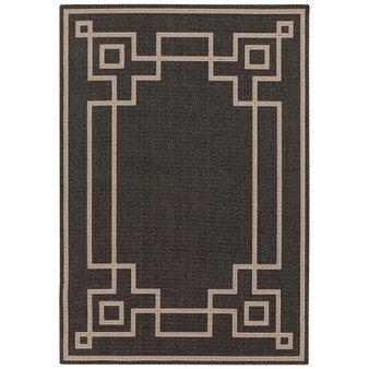Alfresco ALF-9630 Black 8'9" x 12'9" Area Rug, Indoor/Outdoor