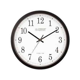 14" Black Atomic Analog Wall Clock