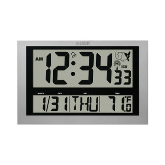Jumbo Atomic Digital Wall Clock with Indoor Temperature