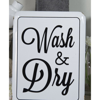 VIP Home International Metal "Wash and Dry" Sign