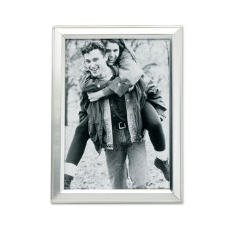 Brushed Silver Plated Metal Picture Frame - 5" x 7"