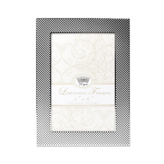 Fawn Pin Dot Pattern Silver Metal Picture Frame - 4" x 6"