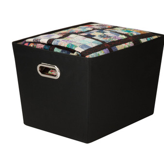 Large Decorative Storage Bin with Handles