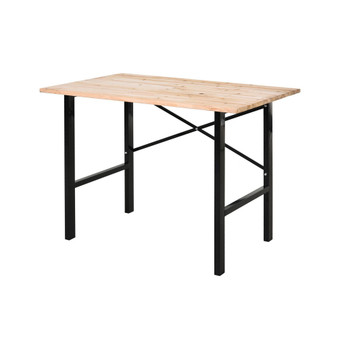 46"L x 28"W Garage Table with X Bar Support and Tabletop Natural/Black