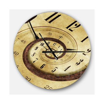 Designart Oversized Contemporary Round Metal Wall Clock