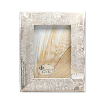 Distressed Gray Wood with White Wash Picture Frame - 5" x 7"