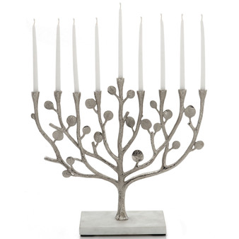 Judaica Botanical Leaf Menorah