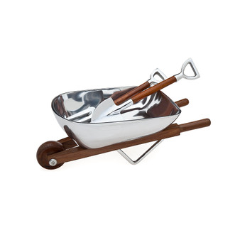 Wheel Barrow Salad Set with Servers