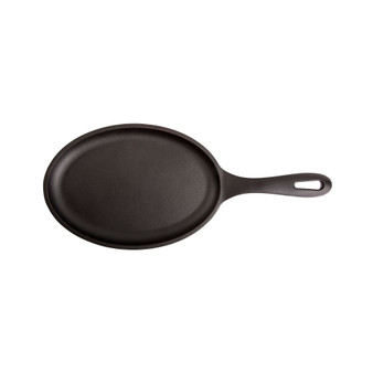 Cast Iron Fajita Skillet. Black Serving Platter Seasoned