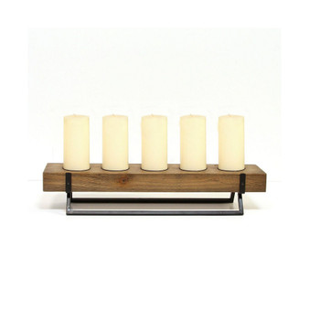 Stratton Home Decor Rustic 5 Candle Holder Centerpiece