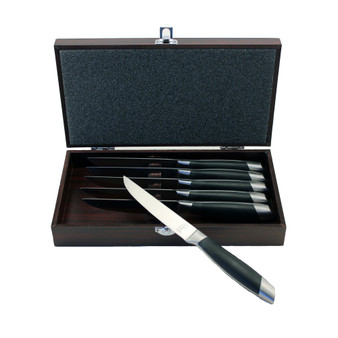 Geminis 6 Piece Steak Set with Wooden Case