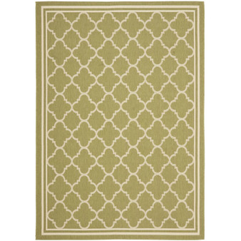 Courtyard Green and Beige 2'3" x 20' Runner Outdoor Area Rug