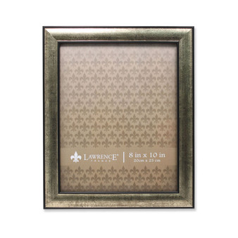 Domed Burnished Silver and Black Picture Frame - 8" x 10"