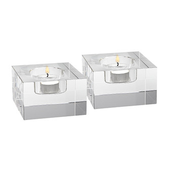 Dakota Block Tea Light Holders - Set of 2