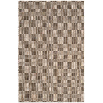 Courtyard Natural and Black 5'3" x 7'7" Outdoor Area Rug