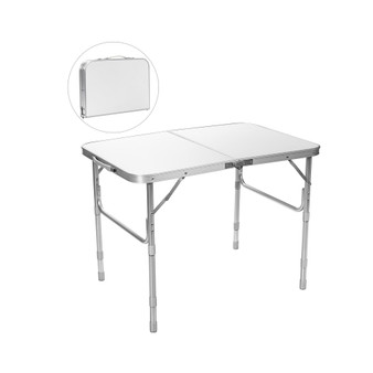Patio Folding Camping Table Aluminum Adjustable Portable