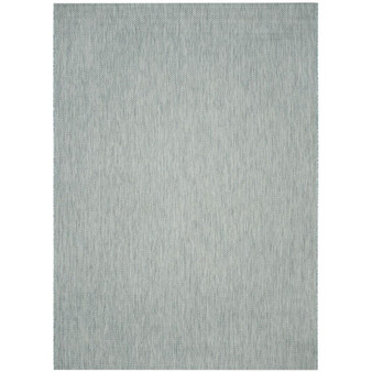 Courtyard Aqua and Gray 8' x 11' Outdoor Area Rug