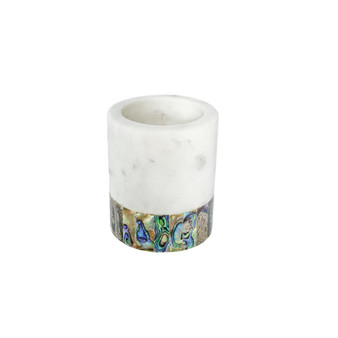 Rainbow Mother of Pearl Eucalyptus Marble Candle (Small)