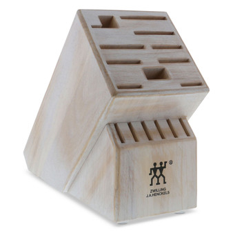J.A. Henckels Twin Rustic White Wood 16-Slot Block