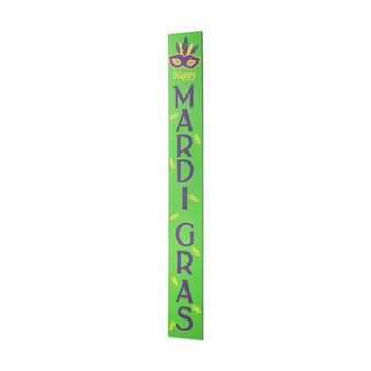 7.25" L Mardi Gras Wooden Porch Sign