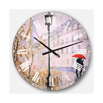 Romantic French Country Oversized Metal Wall Clock