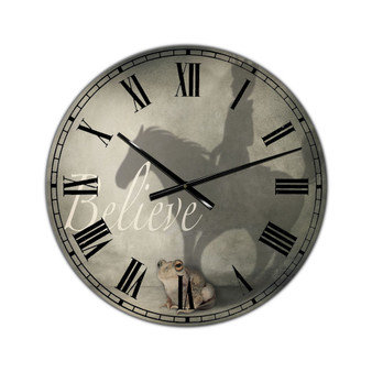 Believe Shadow II Large Cottage Wall Clock - 36" x 28" x 1"