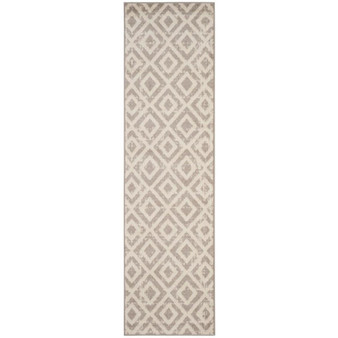 Amsterdam Ivory and Mauve 2'3" x 8' Runner Outdoor Area Rug