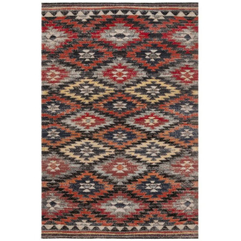 Montage Rust and Multi 3' x 5' Outdoor Area Rug