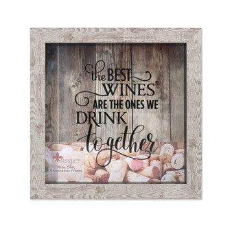 Weathered Birch Shadow Box Wine Cork Holder - 10" x 10"