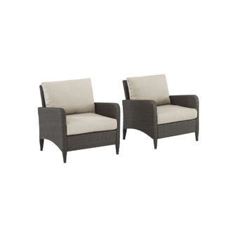 Kiawah 2 Piece Outdoor Wicker Chair Set
