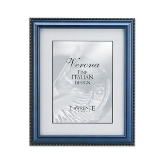 Blue Wood Picture Frame - Gold Bead Design - 5" x 7"