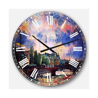 Oversized Round Metal Wall Clock