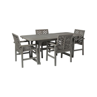 5 Piece Extendable Outdoor Patio Dining Set