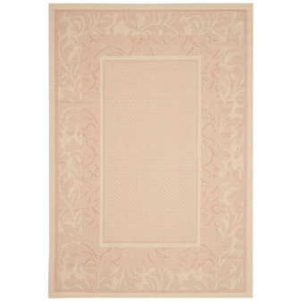 Courtyard Natural and Terra 6'7" x 9'6" Outdoor Area Rug