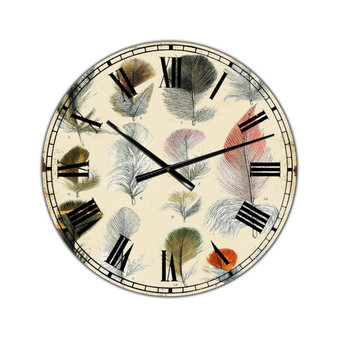 Old Style Feathers Catalogue Oversized Cottage Wall Clock - 36" x 28" x 1"