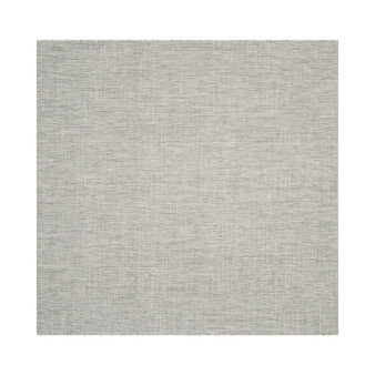 Courtyard Gray and Turquoise 6'7" x 6'7" Sisal Weave Square Outdoor Area Rug