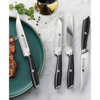 Voyage Series 4-Pc. Fine Edge Forged German Steel Steak Knife Set