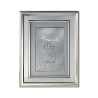 Silver Plated Metal Picture Frame - Brushed Silver Inner Panel - 8" x 10"