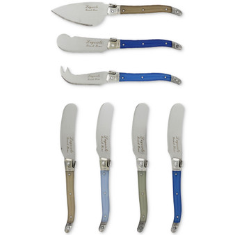 Laguiole 7-Pc. Cream & Blue Cheese Knife & Spreader Set