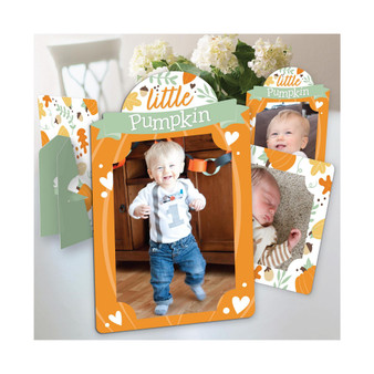Little Pumpkin Fall Party 4x6 Picture Display Paper Photo Frames Set of 12
