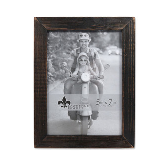 Charlotte Weathered Black Wood Picture Frame - 5" x 7"