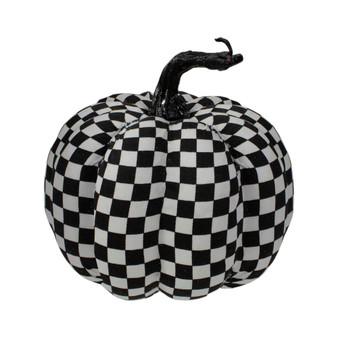 Plaid Fall Harvest Tabletop Pumpkin, 6.5"